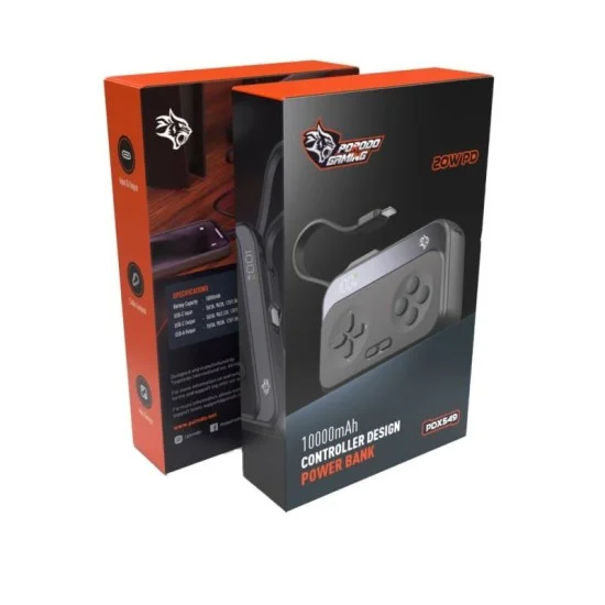 Porodo Gaming 10000Mah Controller Design Power Bank - Black
